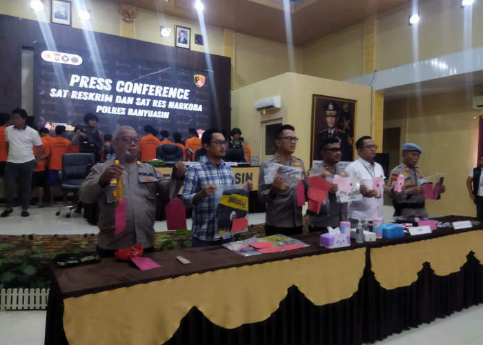 Polres Banyuasin Bongkar 24 Kasus Kriminal Sepanjang Juni 2025, Dari Narkoba hingga Curas