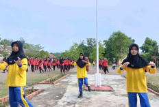 Warga SMPN 4 Banyuasin III Gelar Senam Sehat Anak Indonesia Hebat