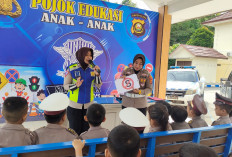 Dikunjungi Puluhan Murid TK, Satlantas Prabumulih Beri Edukasi Lalu Lintas dan Pengenalan Polisi kepada Anak U