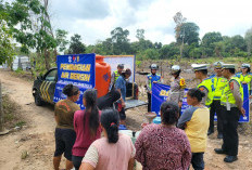 HUT Bhayangkara Lalu Lintas, Satlantas Polres Prabumulih Beri Bantuan 3000 Liter Air bersih dan 35 Paket Semba