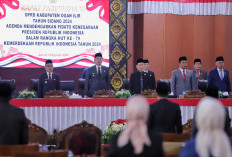 Soeharto HS Pimpin Sidang Paripurna DPRD Ogan Ilir dalam Rangka Mendengarkan Pidato Kenegaraan HUT RI ke-79