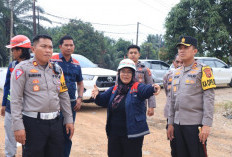 Kapolres Banyuasin Tinjau Progres Pembangunan Tol Kapal Betung