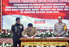 Pj Gubernur Sumsel Teken NPHD Pengamanan Pilkada 2024