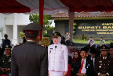 Ukir Sejarah, Wakil Bupati Banyuasin Perempuan Pertama Jadi Irup Penurunan Bendera HUT RI