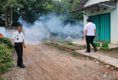 Cegah DBD, Pemdes Lalang Sembawa Banyuasin Lakukan Fogging