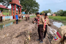 Amalkan Isi dasa Darma, Gudep SMAN 1 Muara Padang Gelar Gotong Royong