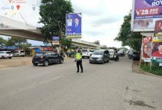 Sering Macet Disimpang Opi, Polantas Banyuasin Lakukan Ini! 