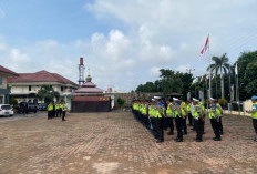 Kapolres Banyuasin Pimpin Apel Kesiapan Pengamanan di Bawaslu Provinsi 