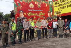 Pj Bupati Banyuasin Hani Syopiar Rustam SH Kunjungi Pos Pengamanan Nataru Betung