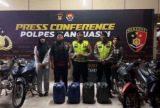 Polres Banyuasin Gelar Razia Miras dan Kendaraan Jelang Ramadhan