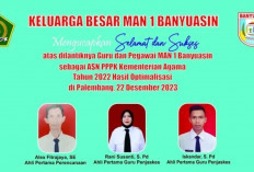 Tiga Guru MAN 1 Banyuasin Lulus ASN PPPK Kemenag