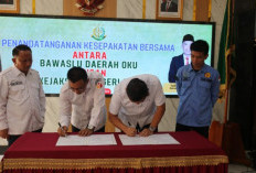 Tingkatkan Pengawasan dan Pengamanan Hukum Jelang Pilkada, Bawaslu dan Kejari OKU Tandatangani MoU