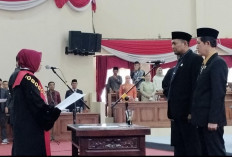 Dua Pimpinan DPRD Banyuasin Dilantik, Wakil Ketua II Irian dan Wakil Ketua III Ledy