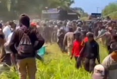 Eksekusi Lahan PT Sri Andal Lestari Dihadang Karyawan, Pembakaran Ban Terjadi