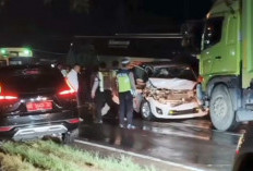 Lima Kendaraan Terlibat Kecelakaan Beruntun di Jalintim Banyuasin