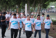 Pj Gubernur Sumsel Launching Jogging Track Kawasan Kambang Iwak Palembang