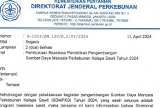 Telah Dibuka!Dirjen Perkebunan Siapkan 3000 Beasiswa  untuk Jenjang D1 Hingga S1, Cek Syarat Pendaftarannya !)