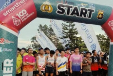 Polsek Talang Kelapa Lakukan Pengamanan Lari Maraton Fun Run Musi Runner Polda Sumsel 