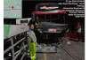 Bus MPM Tabrak Truk Trailer di Jalintim KM 32 Banyuasin, Arus Lalu Lintas Tersendat